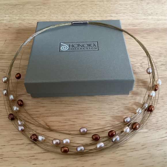 Honora Collection Multi Strand Freshwater Cultured Pearl Necklace - Picture 1 of 10